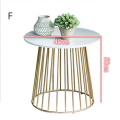 Scandinavian marble simple small apartment living room balcony small coffee table flower stand